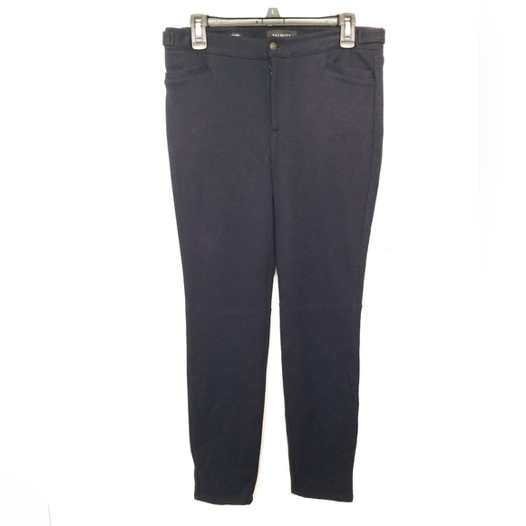 Talbots Pants - Talbots Womens 6 Lexington Pant Navy Blue Ponte Ankle Stretch Career Office